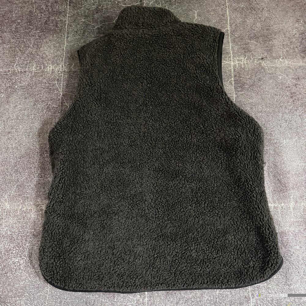 Womens Carhartt Black Gray Montana Sherpa Lined Reversible Work Puffer Vest Sz L - Picture 4 of 4